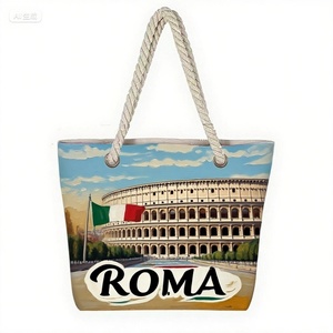 Bolsa de playa de lona con logotipo personalizado bolsa de asas de recuerdo de viaje Hungría turismo <span class=keywords><strong>Castillo</strong></span> de <span class=keywords><strong>Budapest</strong></span> bolsa de lona con medalla de oro - Product Image 3