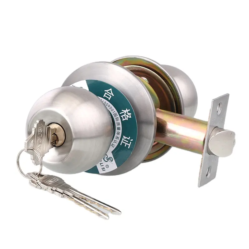 Roeasy CK-587 Rvs Deurslot Cilinder Deurknop Lock Slaapkamer Badkamer Deur Cilindrische Sloten Knop