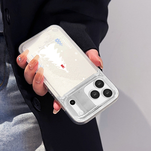 Trắng Giáng Sinh Bông Tuyết Lỏng Cát Lội TPU + PC Chống Sốc Trường Hợp Đối Với 15/16/17 Loạt Mùa Đông Kỳ Nghỉ Cây Giáng Sinh - Product Image 4