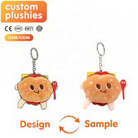 Porte-clés en peluche amusant en forme de nourriture : Burger, Frites, Fromage, Toast – Mignon et doux – Vente en gros – Fabricant – Breloque de sac – Cadeaux pour enfants