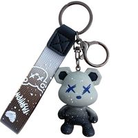 Porte-clés Ours Caméléon en Silicone Coloré, Breloque Personnalisée Style Dessin Animé pour Livres, Sacs, Chaînes de Voiture, Cadeau Tendance pour Hommes et Femmes