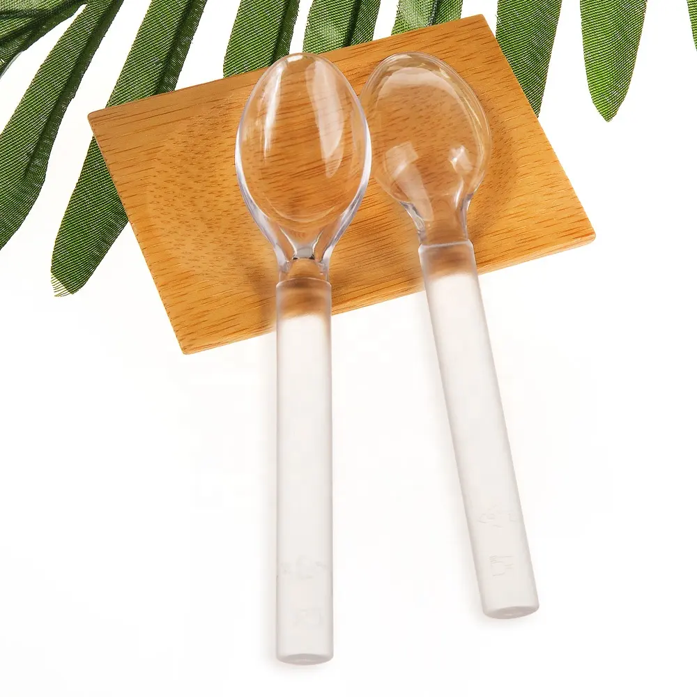 Hard plastic reusable cutlery set tasting eating spoons airline tableware for sale
