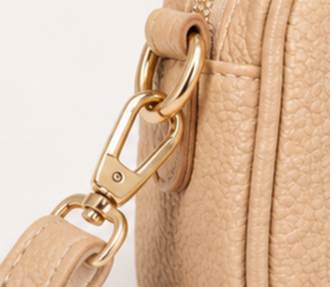 Sac à main en cuir de vachette beige, sac à bandoulière pour femme - Product Image 3