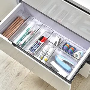 Drawer sorting storage box Kitchen cutlery division box Multifunctional stationery clutter organizing box