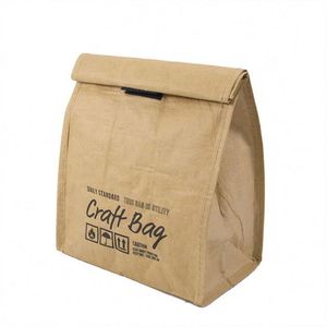 Reusable Insulated Snack Kraft and Tyvek <b>Lunch</b> <b>Box</b> With Custom Logo Promotional Paper <b>Bags</b> - Product Image 1