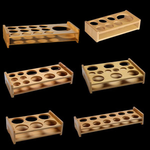 Soporte de madera para copas de vino, diseño minimalista rectangular, para almacenamiento en fiestas - Product Image 1