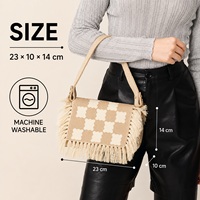 Nouveau sac de fête à carreaux de luxe écologique pour femmes petit carré Style à la mode avec fermeture à bouton divers Styles sac à main
