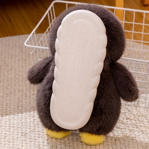 All'ingrosso peluche pinguino pantofole calde morbide pantofole animali di peluche per la <span class=keywords><strong>famiglia</strong></span> dei bambini scarpe da interno - Product Image 6