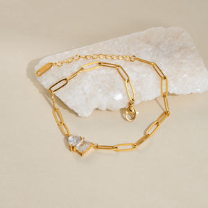 मिगर्दन गर्म वाटरप्रूफ गहने स्रोत 18k सोने की प्लेटेड स्टेनलेस स्टील टड बोहो फैशन आंसू ड्रॉप क्यूबिक ज़िरकोनिया पैपकर्लिप - Product Image 5