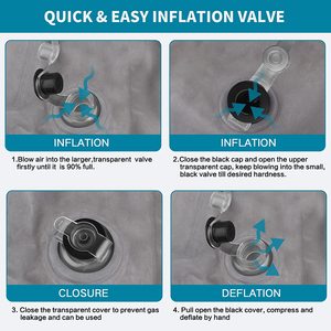 หมอนลิ่มเป่าลมสำหรับพักเท้าแบบพกพาสามารถพับเก็บได้เพื่อความผ่อนคลายขา - Product Image 6