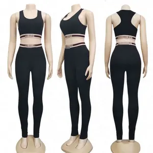 Wholesale Women's fashion sports trousers casual two-piece suit name brand clothing for women