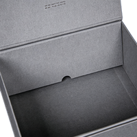 Scatola Pieghevole Magnetica di Lusso Personalizzata Grigia, Confezione Regalo Rigida Premium con Personalizzazione Logo, Fodera in Spugna, Ecologica, Produzione in Fabbrica