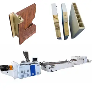 Geautomatiseerde Deur Board Plc Controle Plastic Wpc Pvc Deurframe Board Extruder Machine Wpc Deur Board Profielmachine