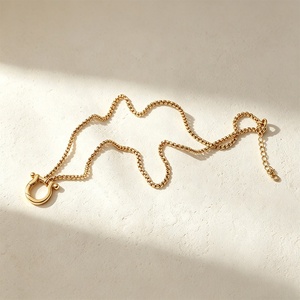 Kalung Penahan Liontin Lapis Emas 18K Anti Luntur Bentuk U <span class=keywords><strong>DIY</strong></span> Bahan Baja Tahan Karat 316L untuk Wanita dan Pria - Product Image 2