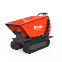 T50 AUSTTER Construction Agriculture Utilisé 500KG Dumper à chenilles entièrement hydraulique avec moteur à essence 7.5HP B & S Ducar