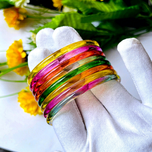 Ensemble de bracelets en acrylique coloré, bracelets en résine tendance, bijoux unisexes, cadeau de mode - Product Image 1