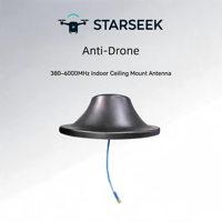 Antenne omnidirectionnelle sans fil multi-bandes Starseek 380 MHz-6 GHz pour plafond, idéale pour la défense anti-drone basse altitude en entrepôt/bureau