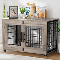 Cages et niches pour animaux de compagnie – Cages en bois pour petits chiens, pliables, à double porte métallique, anti-mastication, durables, écologiques, pour usage intérieur – Vente chaude