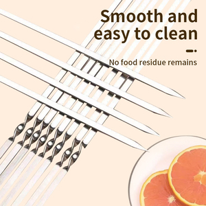 <span class=keywords><strong>Brochette</strong></span> de barbecue <span class=keywords><strong>en</strong></span> acier inoxydable pour l'extérieur Bâton d'aiguille de barbecue plat <span class=keywords><strong>en</strong></span> métal <span class=keywords><strong>en</strong></span> <span class=keywords><strong>fer</strong></span> pour les grillades et les barbecues Type d'outils - Product Image 5