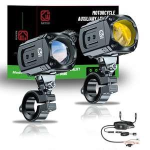 Xe máy <span class=keywords><strong>LED</strong></span> đèn sương mù 60 Wát màu kép phụ trợ Đèn Pha <span class=keywords><strong>Led</strong></span> Xe Đạp Spotlight cho xe máy Dirt Bike ATV UTV - Product Image 2