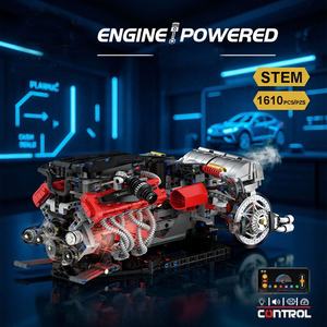 Bloques de Construcción MOC de Motor Mecánico, 1610 Piezas, Juguete de Modelo STEM, Control por Aplicación, Motor con Pulverización de Niebla e Iluminación, Kit de Construcción de Ladrillos - Product Image 2