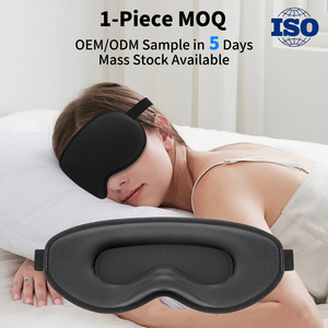 Masque de sommeil en mousse à mémoire de forme confortable 3D sans pression, masque pour les yeux, extension de cils, sommeil profond, voyage, utilisation en avion - Product Image 1