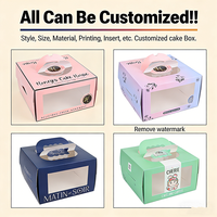 Boîte à gâteaux en carton gaufré avec lamination mate imperméable, vente en gros Chine, pour emballage de pâtisseries et confiseries alimentaires