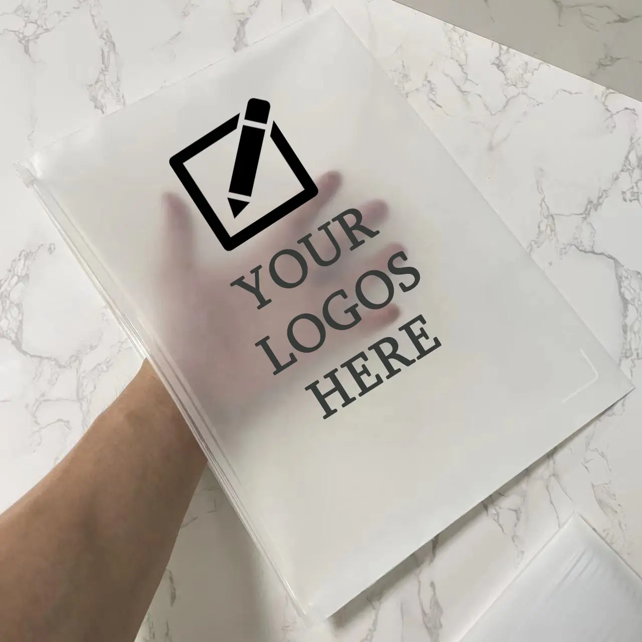 Atacado logotipo personalizado cor direta plástico fosco Zip Lock Self Sealing Zipper Bag com logotipo impresso