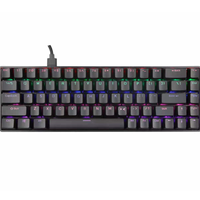 Clavier mécanique sans fil tri-mode 68 touches 65% compact, touches double-shot, rétroéclairage RGB, clavier gamer à commutation à chaud