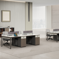Mobilier de bureau moderne, poste de travail ouvert, bureau pour personnel, solution de poste de travail modulaire, 2, 4, 6, 8, personnalisable