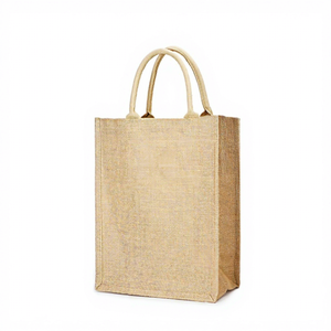 100% Natural Jute Geometric Pattern Tote Shopping Bag Eco Friendly Zipper Closure New Design Export Oriented Wholesale - Product Image 2