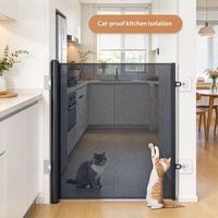 Barrière rétractable automatique pour animaux de compagnie, clôture en tissu, porte de séparation, filet d'isolation anti-chats, Zhejiang