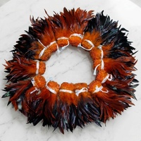 Offre Spéciale – Plumes de Coq Naturelles Demi-Bronzées de 6 à 8 Pouces, en Guirlande, pour Décoration de Vêtements de Carnaval