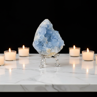 Großhandel: Natürlicher, polierter, runder blauer Kyanit-Kristallcluster – Geode-Kunsthandwerk, modischer Trend, Heilornament