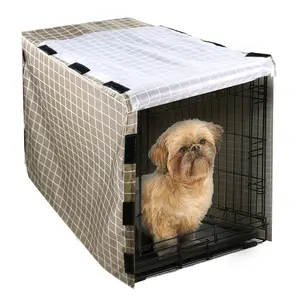 Couverture de niche pour chien en Polyester, taille personnalisée, Durable, couverture de niche pour animaux de compagnie, adaptée au fil de fer, caisse pour chien de MidWest