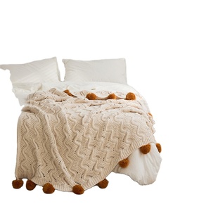 La nuova classe un bambino può usare coperta di ciniglia coperta di maglia calda bordo palla di lana - Product Image 1