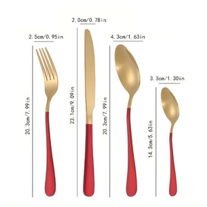 Ensemble de couverts en acier inoxydable 24 pièces avec boîte de couleur pour cadeau de Noël - Product Image 3