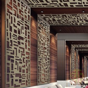 Partición de pantalla de dormitorio inoxidable colorida, pared divisoria de jardín al aire libre de gran tamaño para hotel, patrón de partición de habitación moderna - Product Image 1