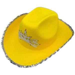<span class=keywords><strong>Sombrero</strong></span> de Vaquera Rosa con Lentejuelas y Diseño de Corona de <span class=keywords><strong>Princesa</strong></span> - Product Image 6