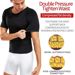 Hommes Body Toning T-<span class=keywords><strong>Shirt</strong></span> Body Shaper Correctif Minceur <span class=keywords><strong>Posture</strong></span> Ventre Graisse Contrôle Compression Slim Corset Homme Modélisation Sous-Vêtements - Product Image 4