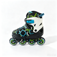 Chaussures de roller en ligne d'extérieur intéressantes avec 4 roues en PU, conçues pour une protection intégrale et une sécurité accrue lors de la patinage