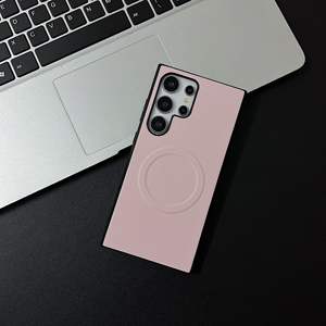 Funda de Teléfono de Piel Sintética Premium para <span class=keywords><strong>Samsung</strong></span> 24SUltra/ S22/S23/S25Ultra con Carga Inalámbrica Magnética Oculta, Accesorios para Teléfono - Product Image 5