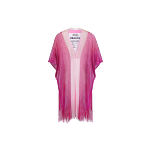 Cardigan a rete sottile sfumato da donna, copricostume da spiaggia, capospalla per costumi da bagno - Product Image 2