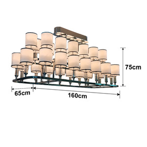 Lámpara de Araña Rectangular Multicapa de Lujo para Sala de Estar, <span class=keywords><strong>Restaurante</strong></span>, Hotel - Product Image 6