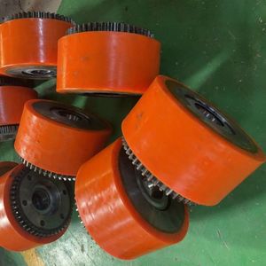 Roda de Poliuretano com Núcleo de Ferro Reforçado, Roda de Direção Industrial com Chaveta 125*50 Henan - Product Image 4