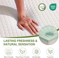 8 Zoll Hybrid-Memory-Schaum-Matratze mit abnehmbarem Bezug, kühlendem Grüntee-Gel, mittelfester Unterstützung, Druckentlastung, Hotelbett, 75 Zoll Länge