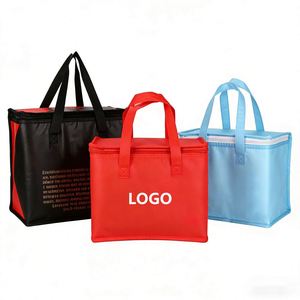 Bolsas de Almuerzo Plegables Impermeables y Aisladas Personalizadas, Bolsa Térmica de Tela No Tejida, Bolsas de Reparto de Comida con Cierre - Product Image 3