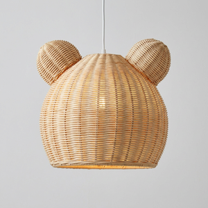 Lámpara de Noche Colgante para Dormitorio Infantil con Diseño de Oso de Bambú, Ajustable, Moderna y Fácil de Instalar - Product Image 1