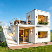 Maison Conteneur Modulaire Personnalisée Design Moderne Étanche et Mobile pour Bureau à Domicile, Villa, Site Touristique, Stand de Rue