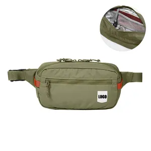 Tas Pinggang Nylon Grosir Anti Air Fanny Pack Tas Selempang Pinggul Unisex Gaya Kasual Tas Tipis - Product Image 1